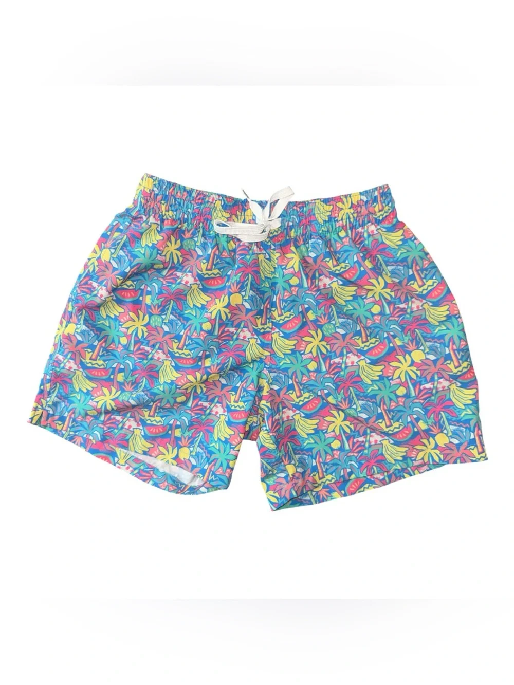 chubbies Kids Bright Tropical Swim Trunks - Blue, Yellow, Pink, Green Swim Suit